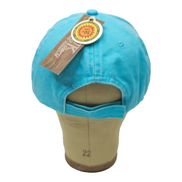 DK Embroidery Destin Florida Light Blue Strapback Cap 50+ UPF Baseball Hat NEW - Picture 4 of 13